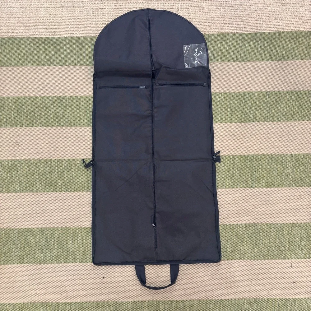 Suitsupply Bi-Fold Garment Bag Navy Blue Nylon Full Zip Suit Storage Travel